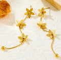 Flower drop oorbellen