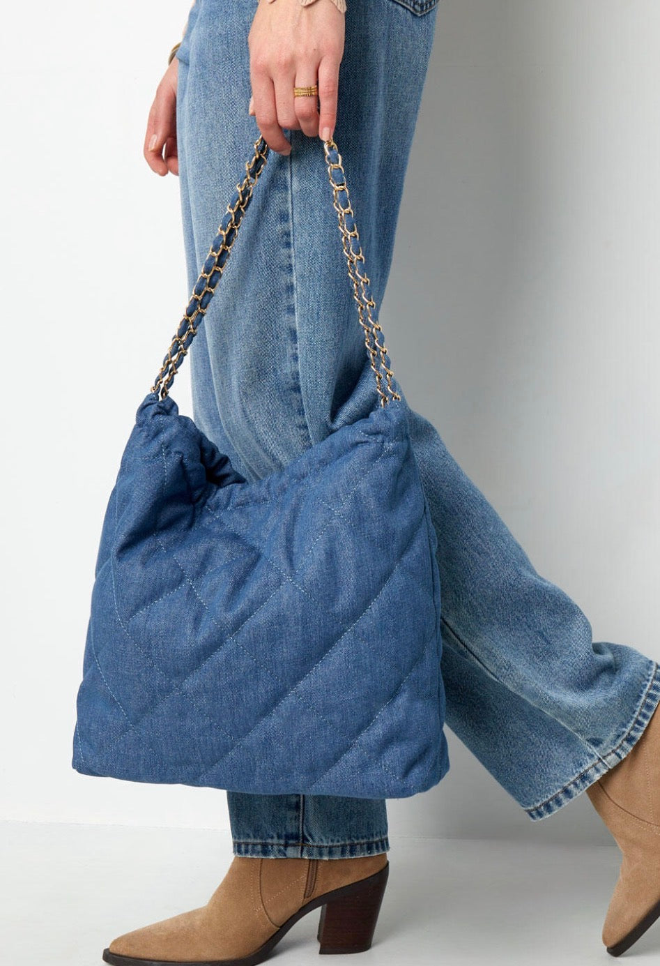 Denim clutch