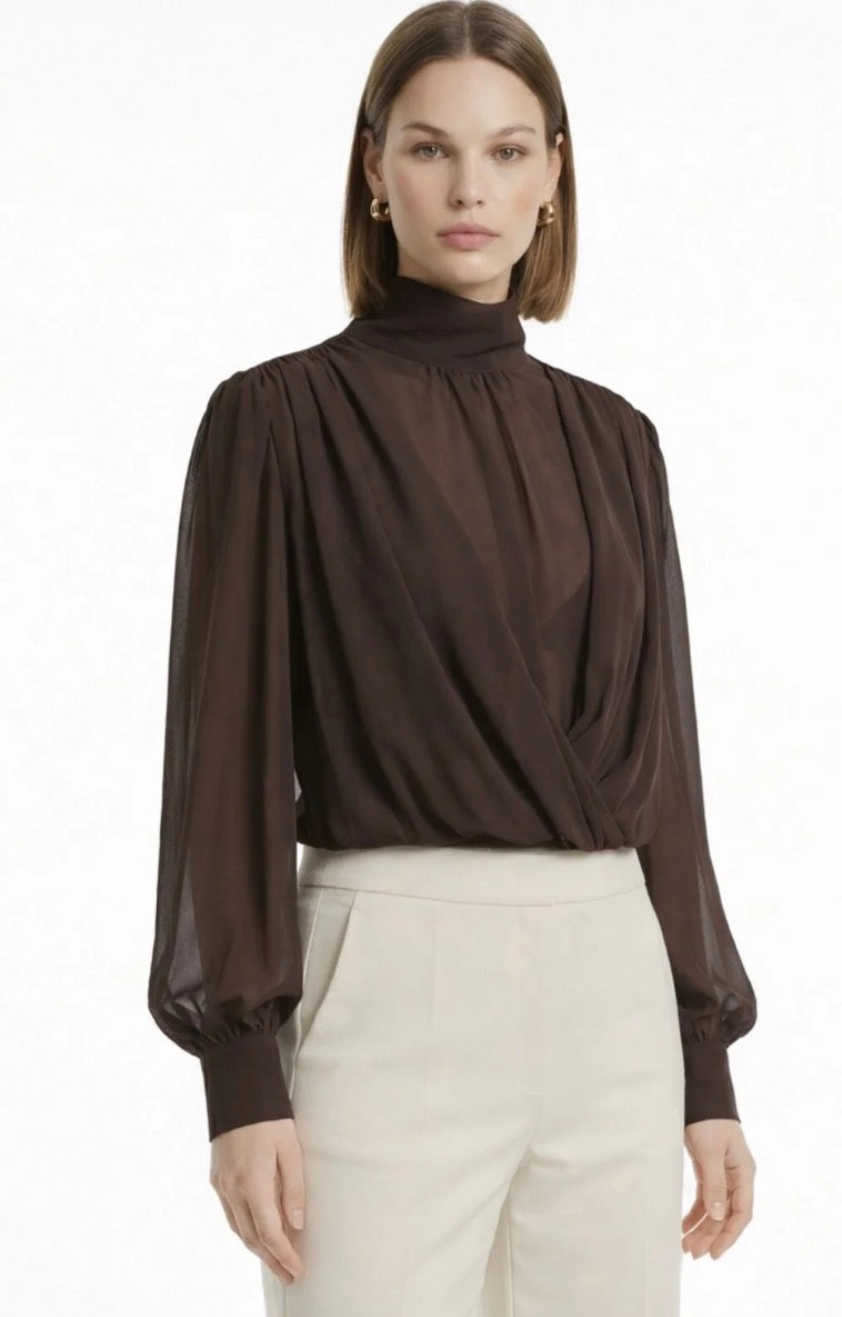 Nova blouse bruin