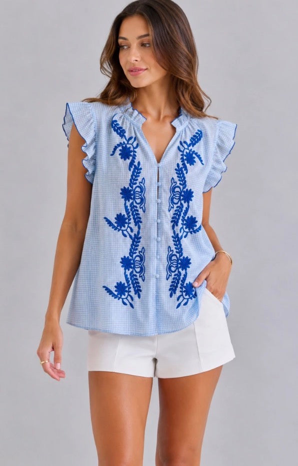 Naomi blouse blauw