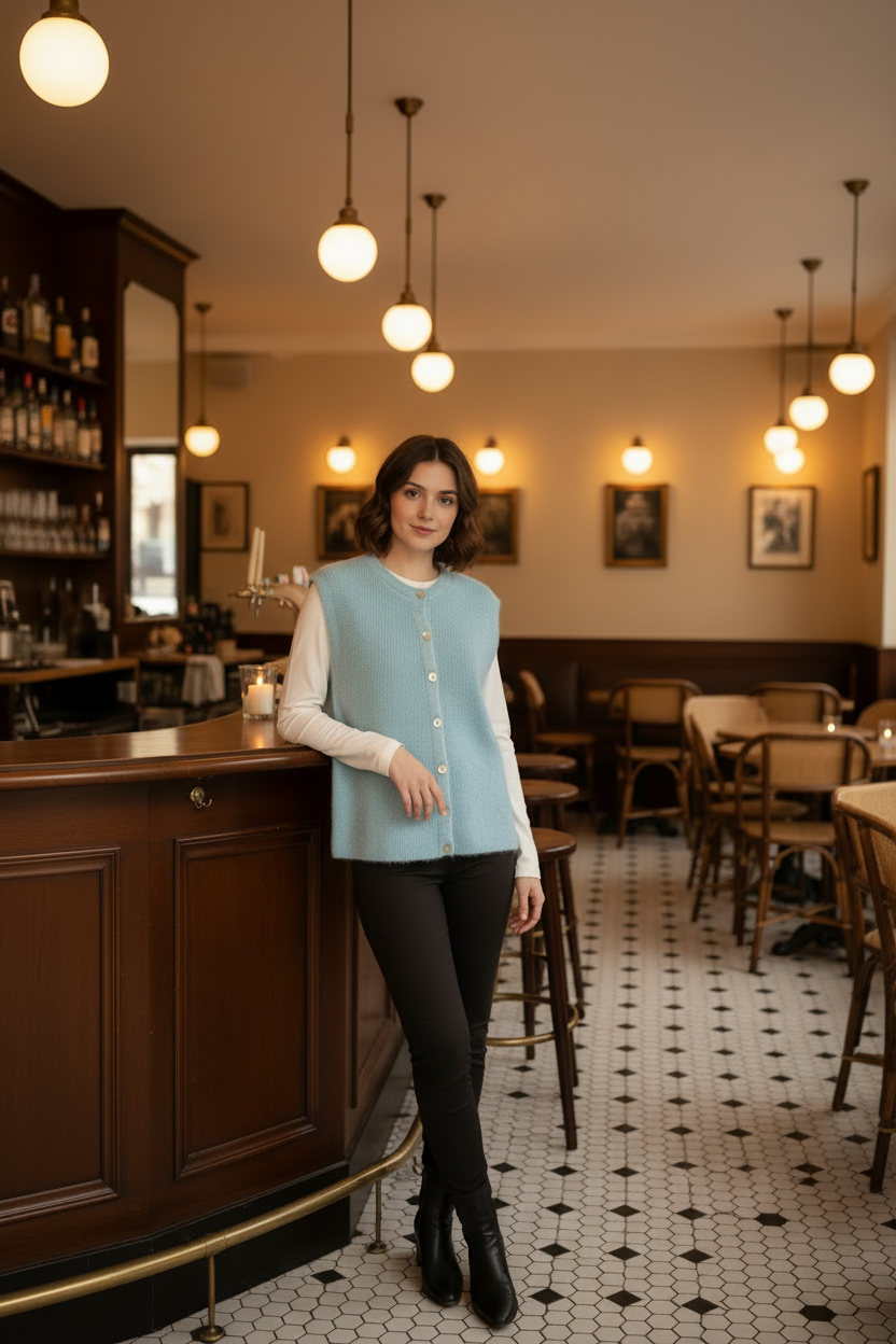 Lelie truitje blauw