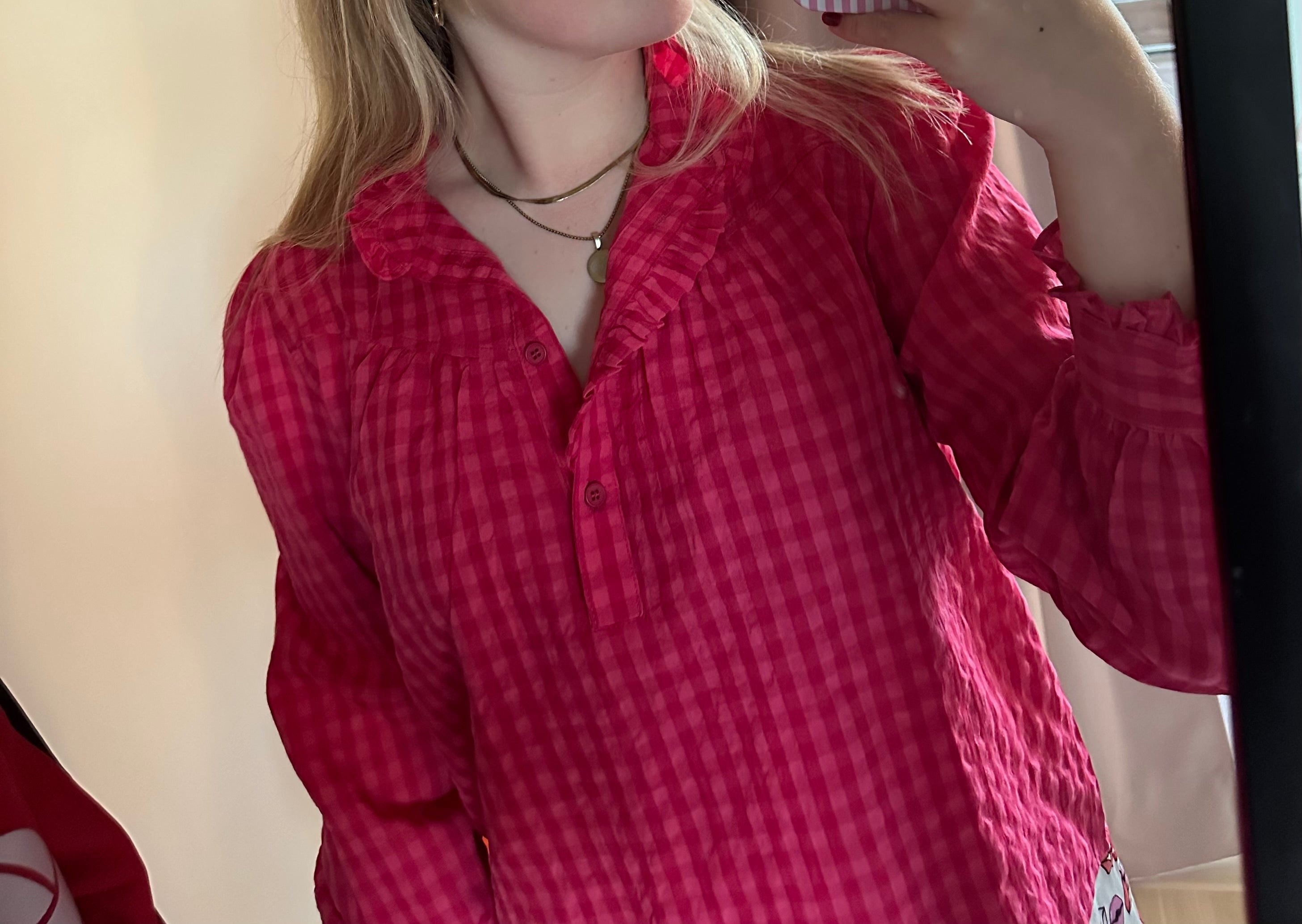 geruite blouse