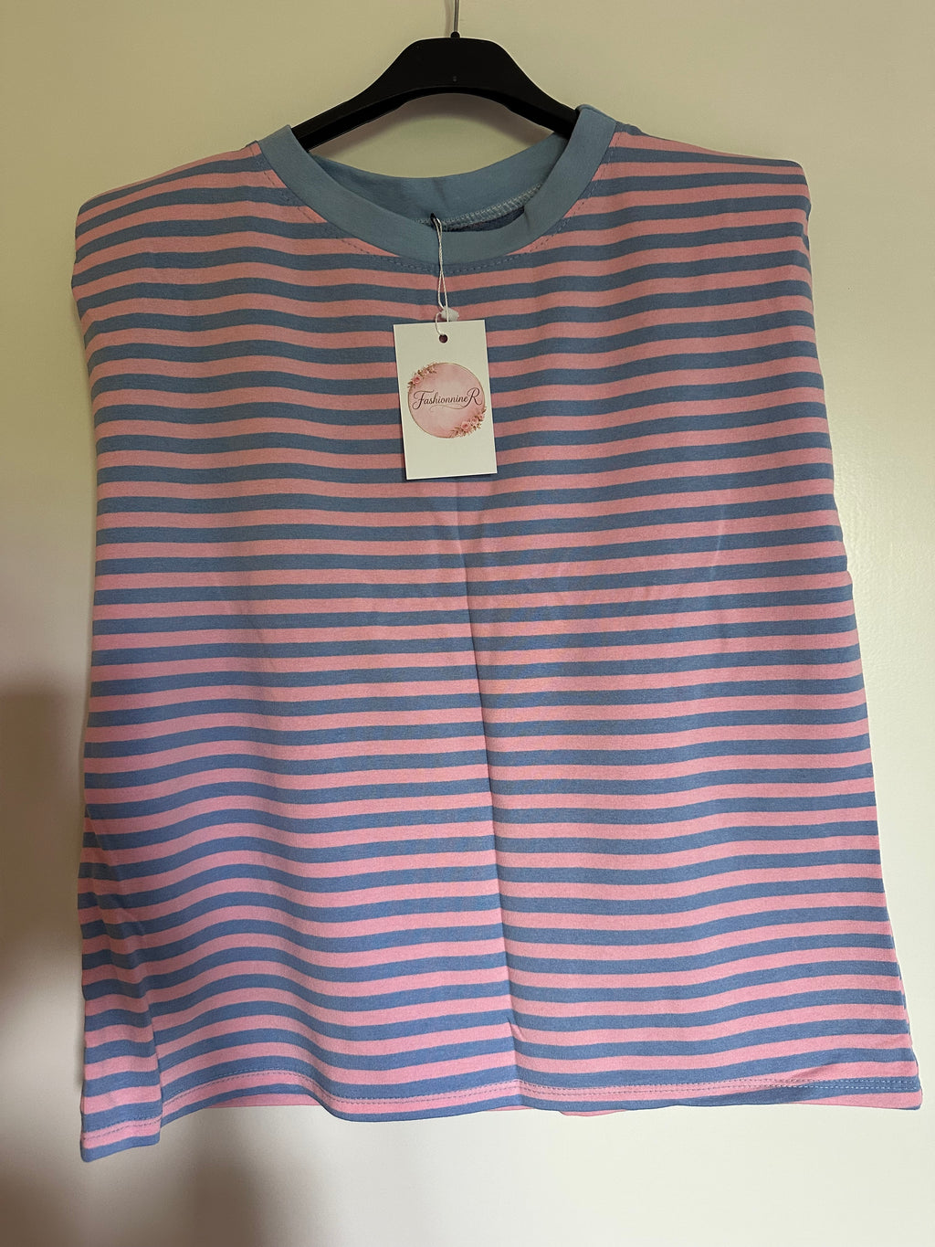Shirt mouwloos gestreept