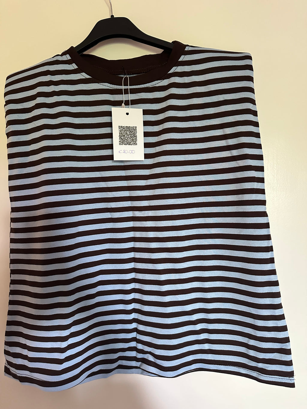 Shirt mouwloos gestreept